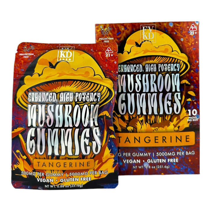 FVKD 500mg Mushroom Gummies 10 Gummies / Pack | 10 Pack / Display |10 Displays / Case