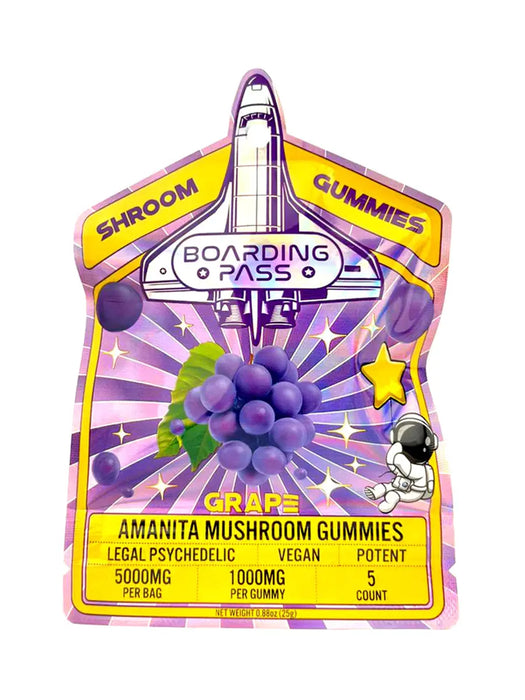 Boarding Pass Shroom Gummies 1000mg 5 Count | 10pack per Display