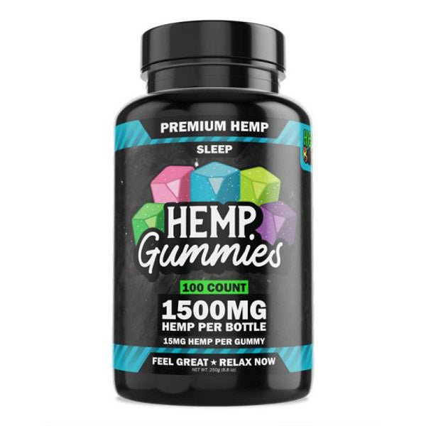 Hemp Bombs - CBD Sleep Gummies 100-count (15mg CBD & 5mg Melatonin Per Gummy) 1500mg CBD Per Jar