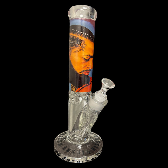 12" Nipsey Hussle Straight Glass Water Pipe