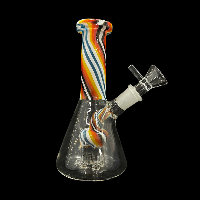 6" Swirl Beaker 4 Tree Perk Water Pipe