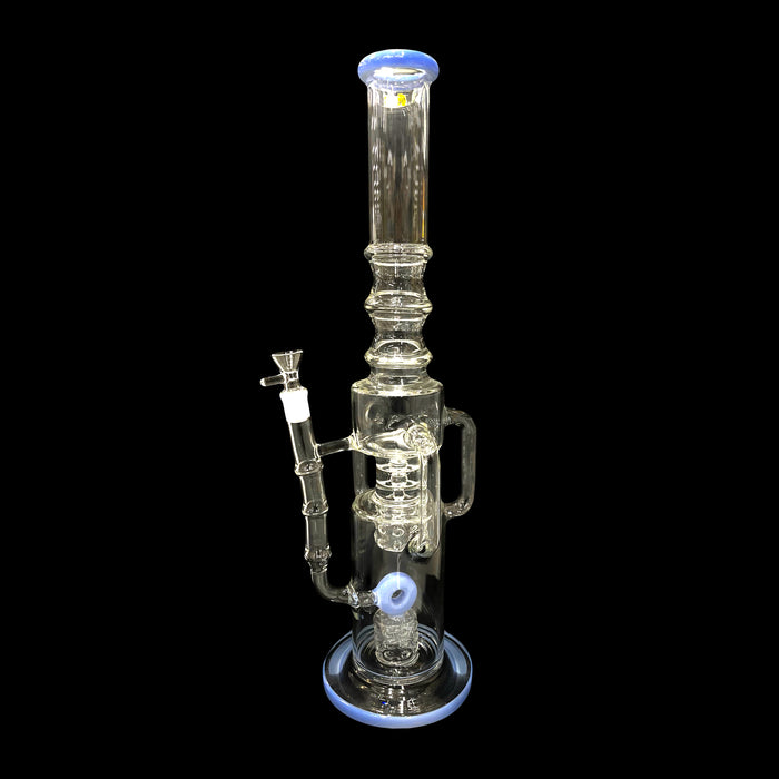 19" Donut Ice Catcher With Percolator Herbal Refinery Glass Water Pipe