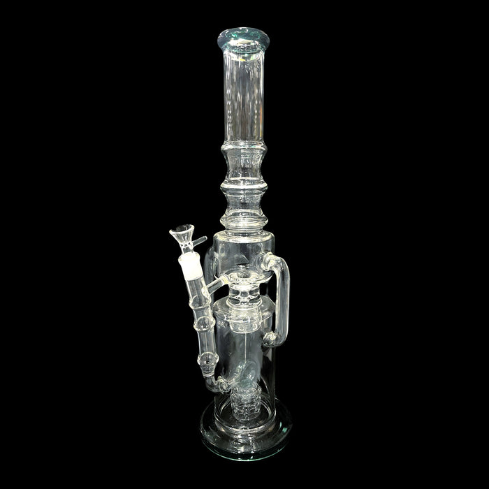 19" Donut Ice Catcher With Percolator Herbal Refinery Glass Water Pipe