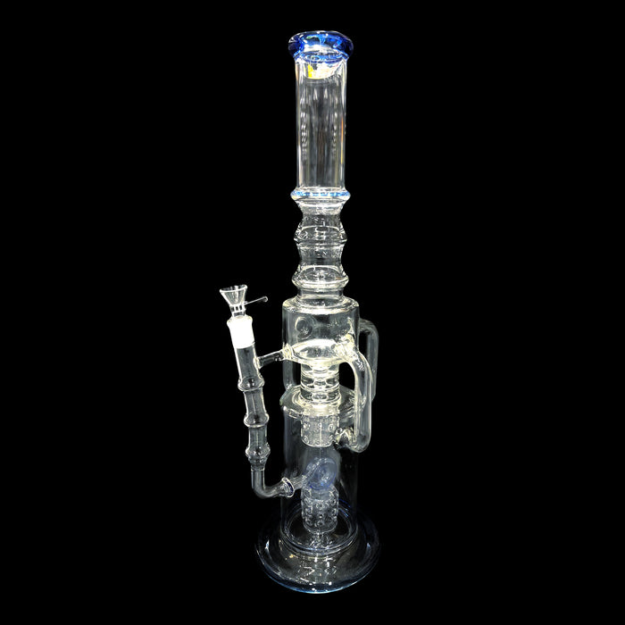 19" Donut Ice Catcher With Percolator Herbal Refinery Glass Water Pipe