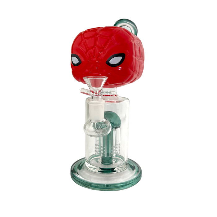 8"  Character Head Percolator Glass Water Pipe