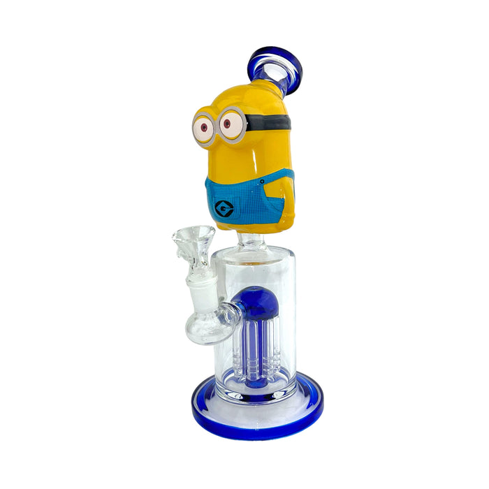 8"  Character Head Percolator Glass Water Pipe