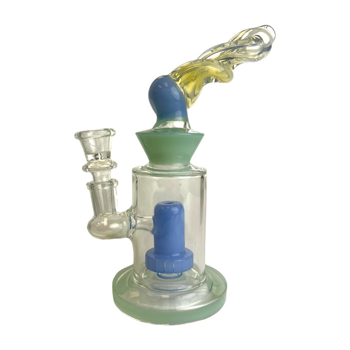 7.5" Fumed Twisted w/ Shower Perc Glass Water Pipe