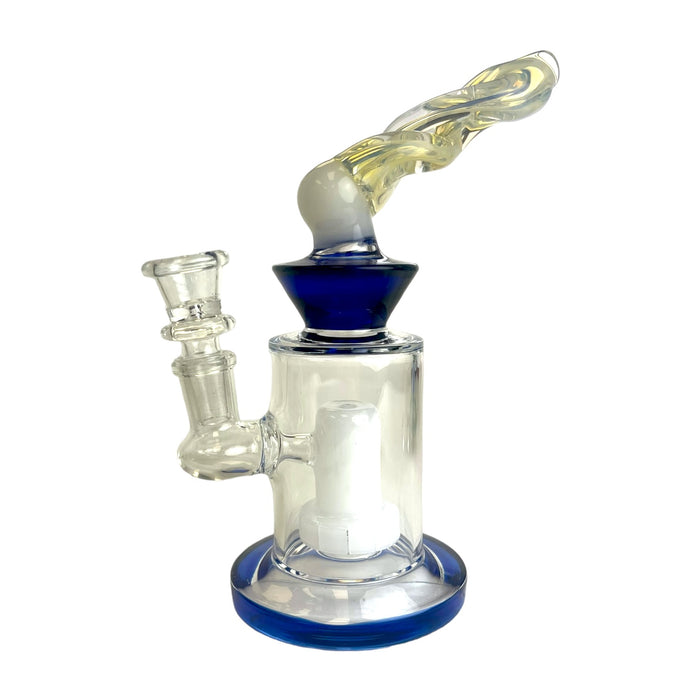 7.5" Fumed Twisted w/ Shower Perc Glass Water Pipe