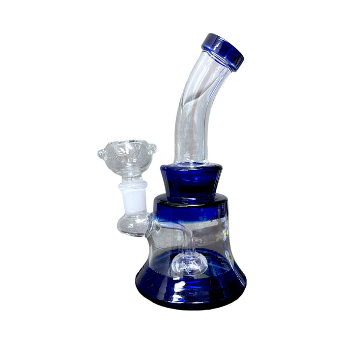 6.5" Bent Neck w/ Shower Perc Glass Water Pipe