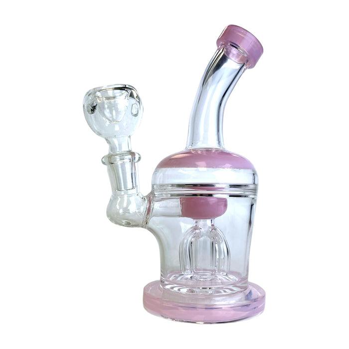 6.5" Bent Neck w/ Perc Glass Water Pipe