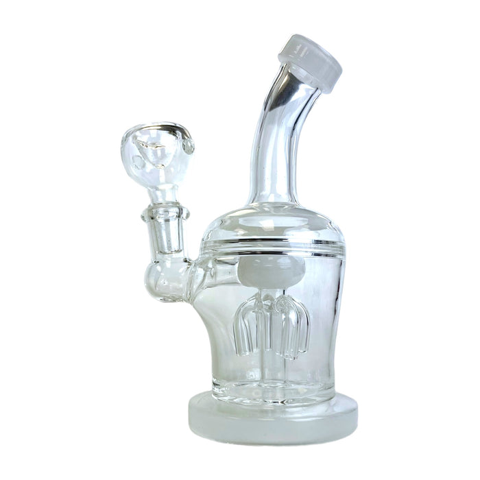 6.5" Bent Neck w/ Perc Glass Water Pipe