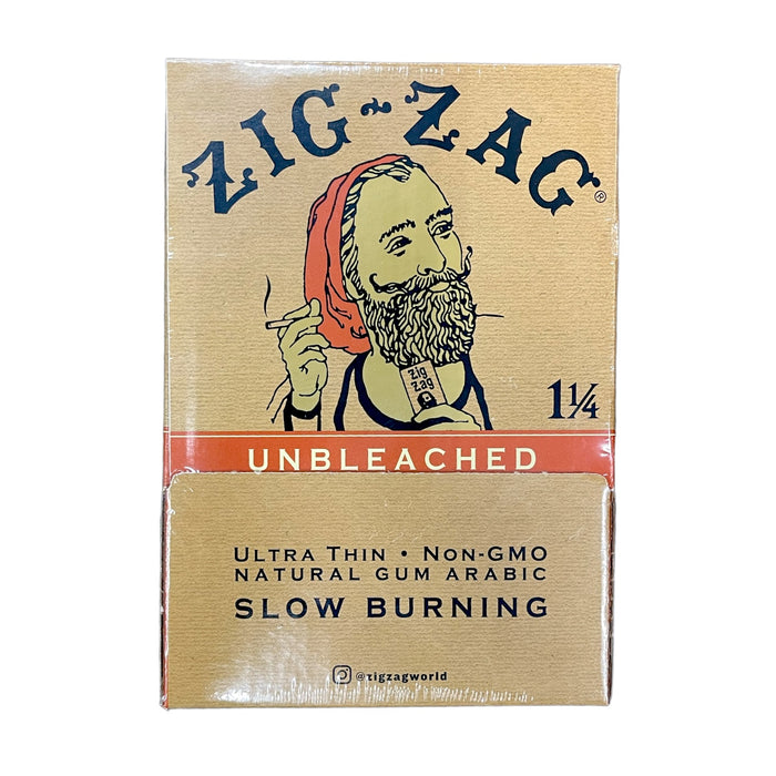 Zig-Zag Unbleached 1 1/4" Rolling Papers (48 Books Display)