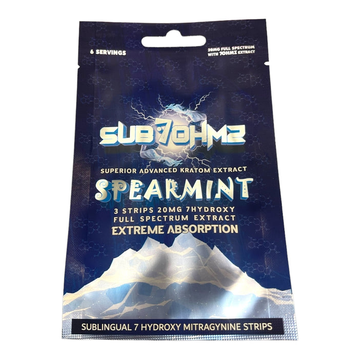 Sub 7 ohms Spearmint 20mg Strips 20ct