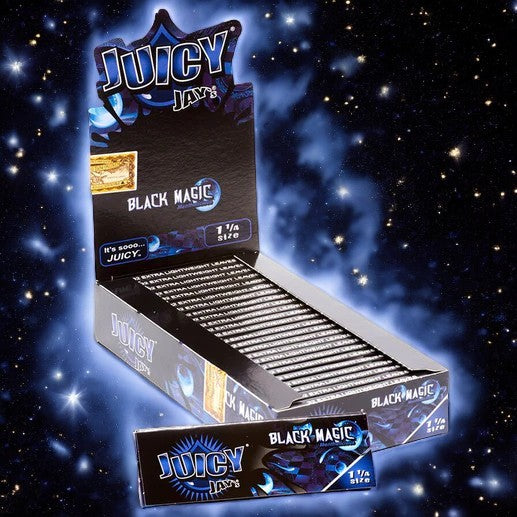 Juicy Jay's 1 1/4" Size Rolling Paper Black Magic Flavor