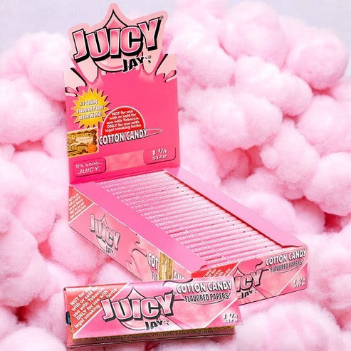 Juicy Jay's 1 1/4" Size Rolling Paper Cotton Candy Flavor