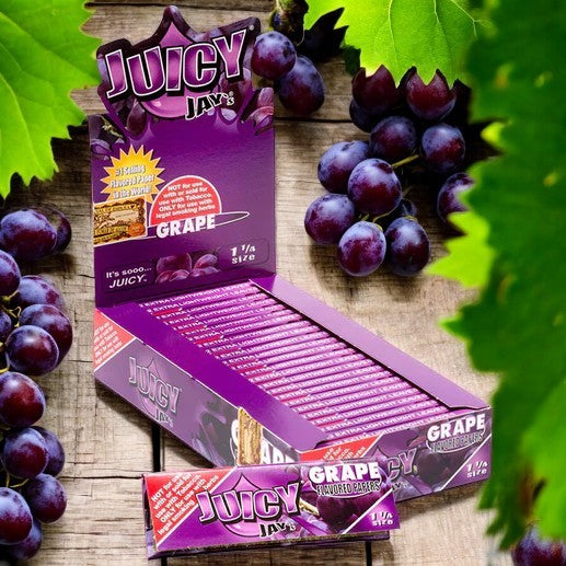 Juicy Jay's 1 1/4" Size Rolling Paper Grape Flavor