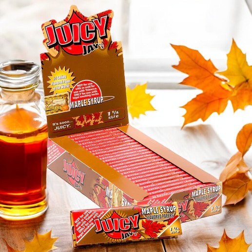 Juicy Jay's 1 1/4" Size Rolling Paper Maple Syrup Flavor