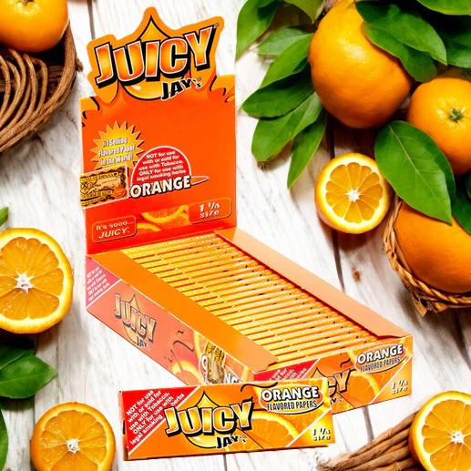 Juicy Jay's 1 1/4" Size Rolling Paper Orange Flavor