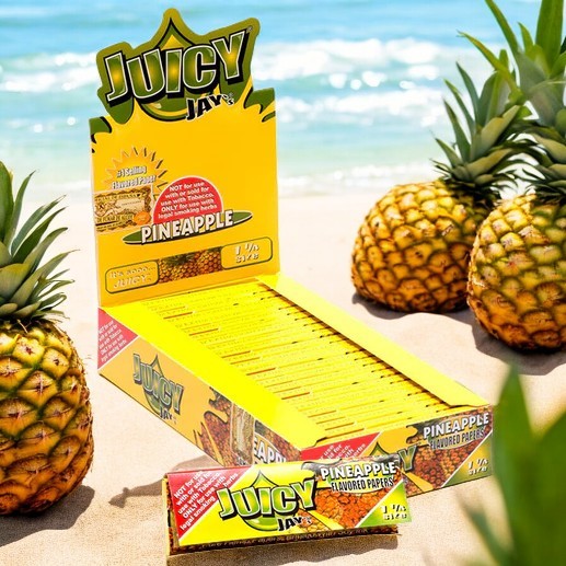 Juicy Jay's 1 1/4" Size Rolling Paper Pineapple Flavor