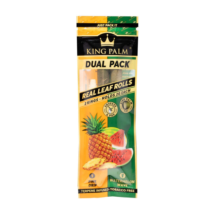 King Palm Dual Pack 2 King Size 2g Rolls (20 Pack Display)