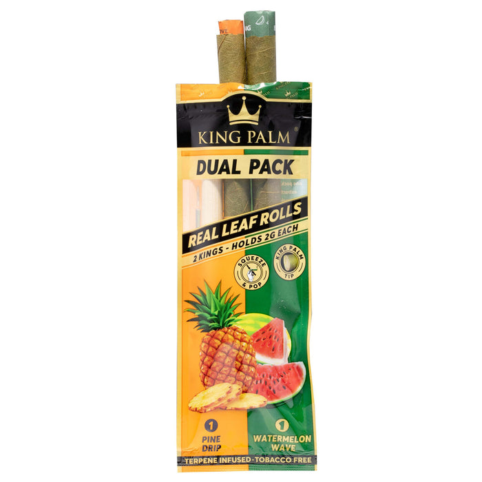 King Palm Dual Pack 2 King Size 2g Rolls (20 Pack Display)