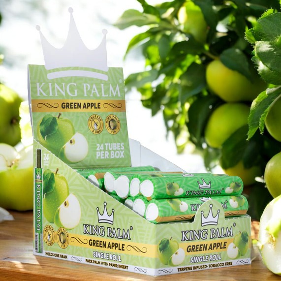 King Palm Green Apple - 1 Mini Roll - 1g (24pk Display)