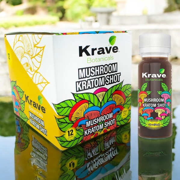 Krave Mushroom Kratom Liquid Shot (12pcs/Display)