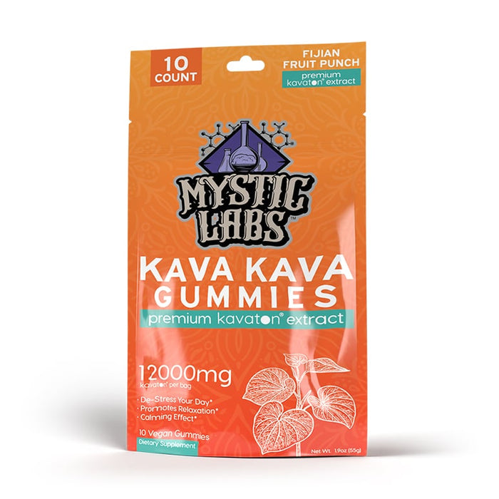 Mystic Labs Kava Kava Gummies 12000mg / 10 Count Bag