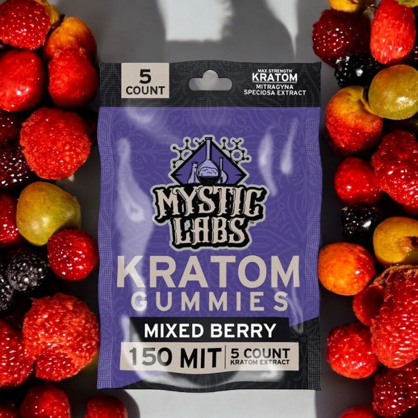 Mystic Labs Kratom Gummies 30mg per/150mg 5 Count Bag