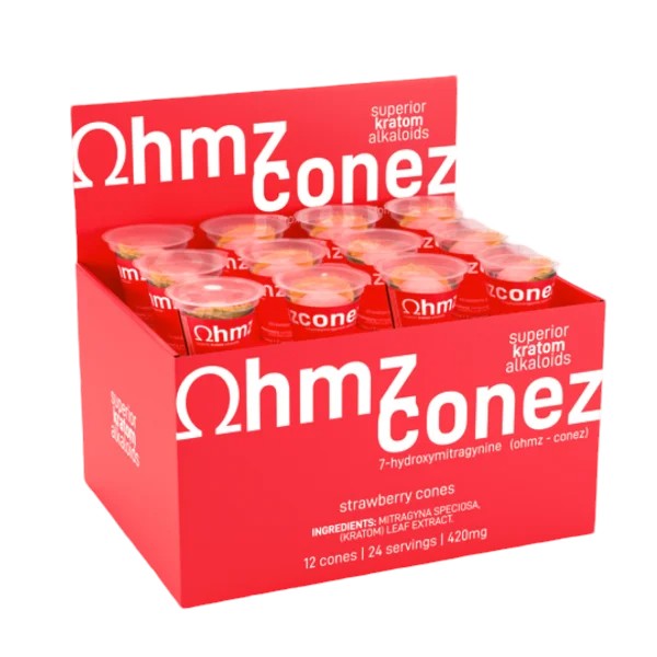 OHMZ Conez  7-OH 70 mg 2 Strawberry cones / Pack - 12pc/ Display