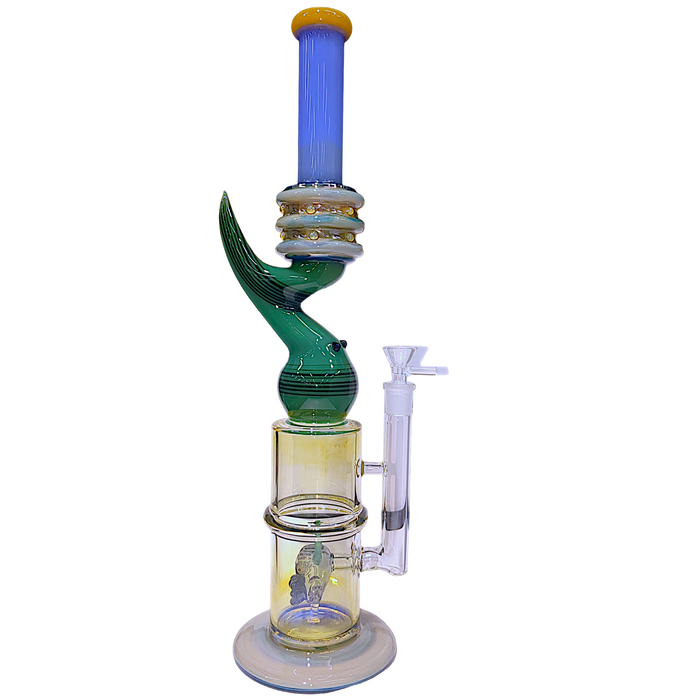 18" Colorful Glass Water Pipe