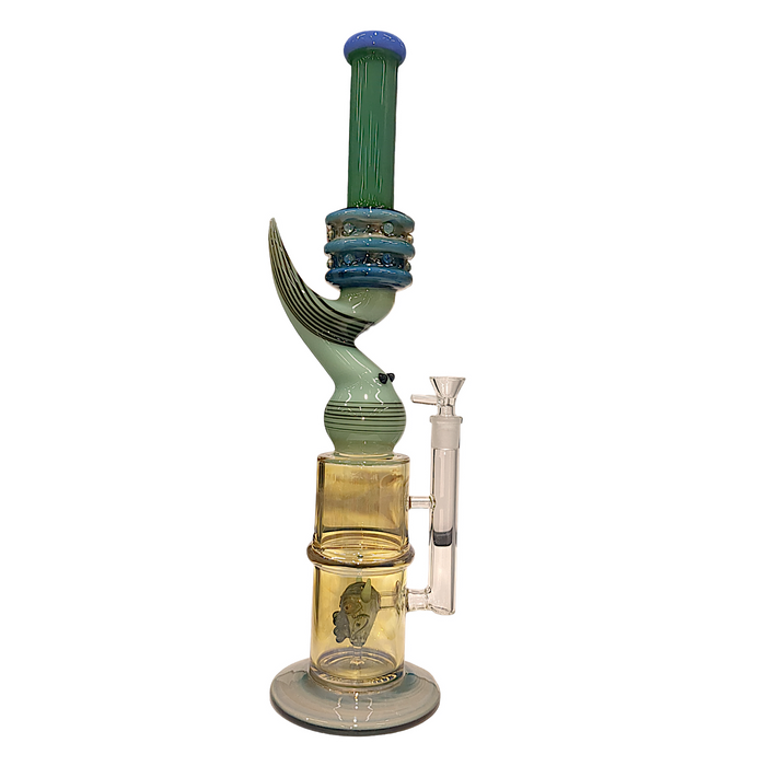 18" Colorful Glass Water Pipe