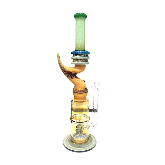 18" Colorful Glass Water Pipe