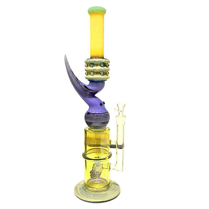 18" Colorful Glass Water Pipe