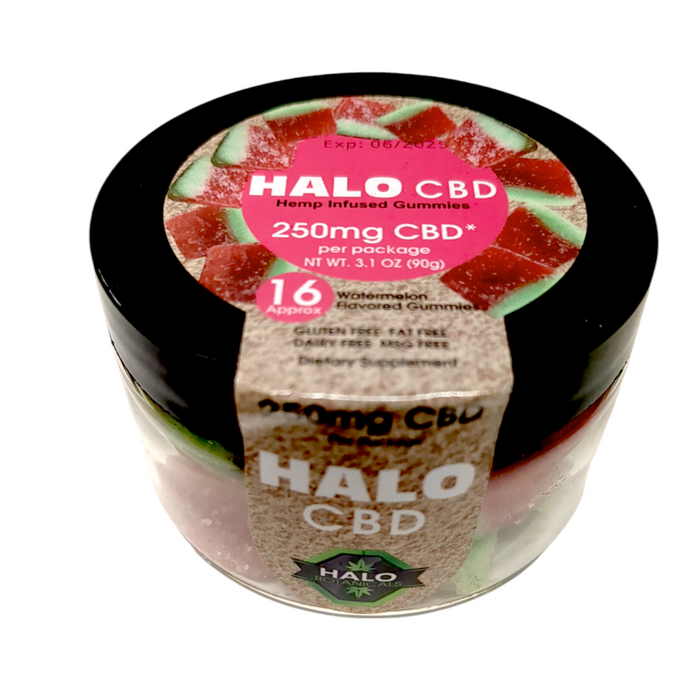 Halo CBD Hemp Infused Gummy Jar 250MG