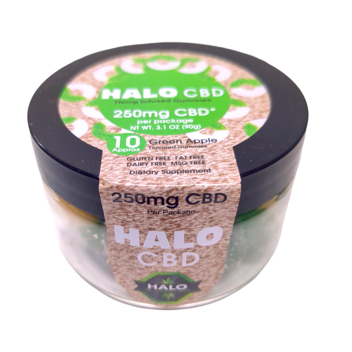 Halo CBD Hemp Infused Gummy Jar 250MG