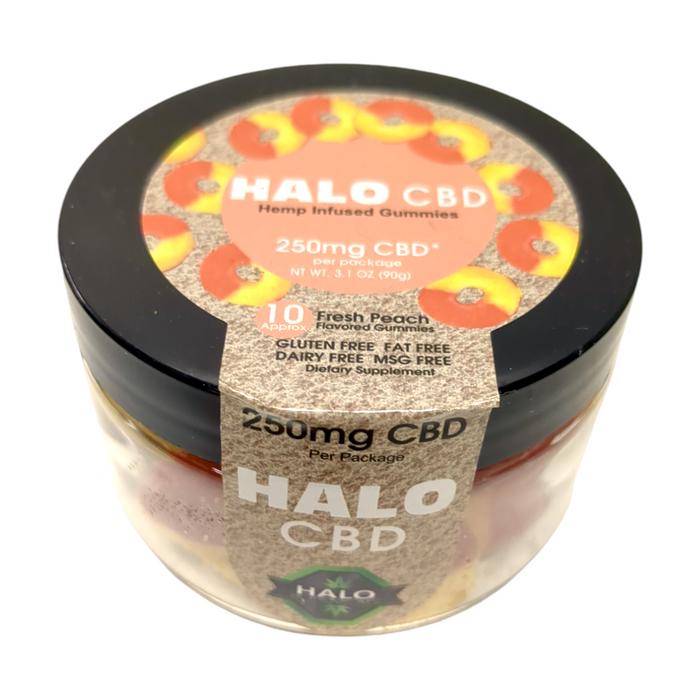 Halo CBD Hemp Infused Gummy Jar 250MG