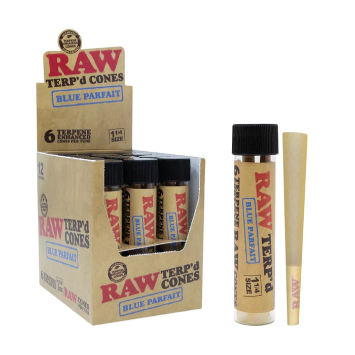 Raw Terp'd Cones 1 1/4" Size (6 per Tube/ 12 Per Box)