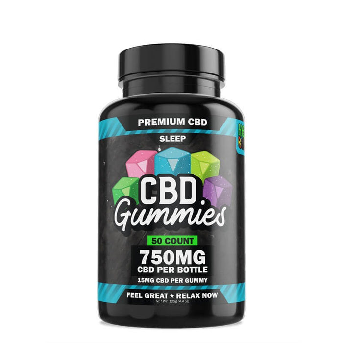 Hemp Bombs - CBD Sleep Gummies 50-count (15mg CBD & 5mg Melatonin Per Gummy)  750mg  CBD Per Jar...