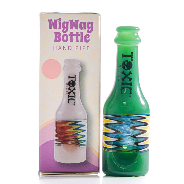 TXH12 —Toxic Wigwag Bottle Hand Pipe