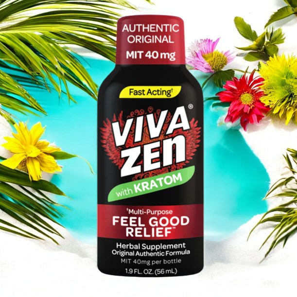 Viva Zen Authentic Original Kratom Feel Good Relief (MIT 40mg)(12disp/box)