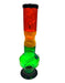 Rasta Color Acrylic Water Pipe 12" Pull Up