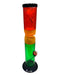 Rasta Color Acrylic Water Pipe 12" Pull Up