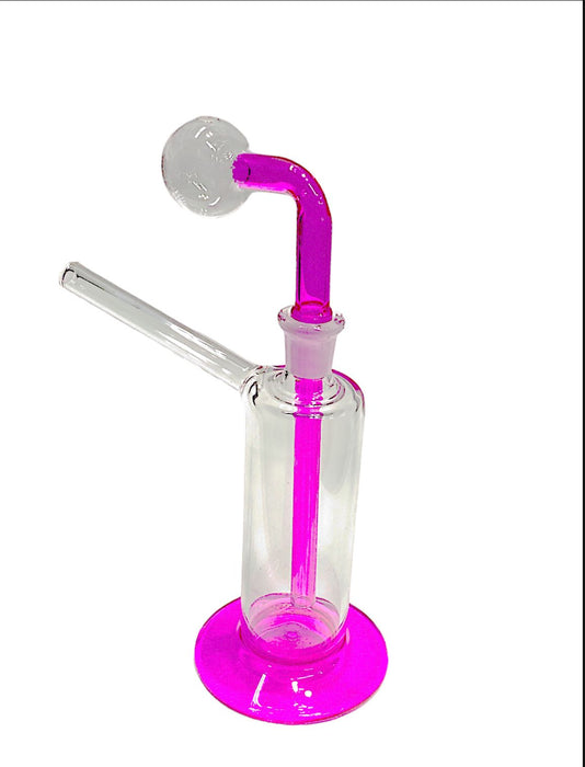 G/G 14mm Colored Base and Stem Cylinder OB Water Pipe