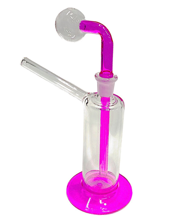 G/G 14mm Colored Base and Stem Cylinder OB Water Pipe