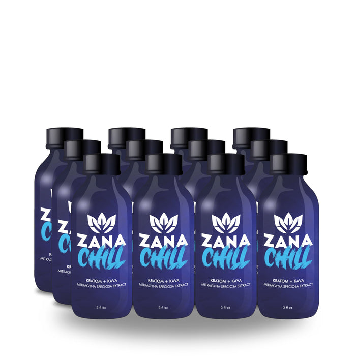 Zana Chill Kratom + Kava Liquid Shots 2.0floz / 60ml- 12pcs/Display | 8Dis/Case