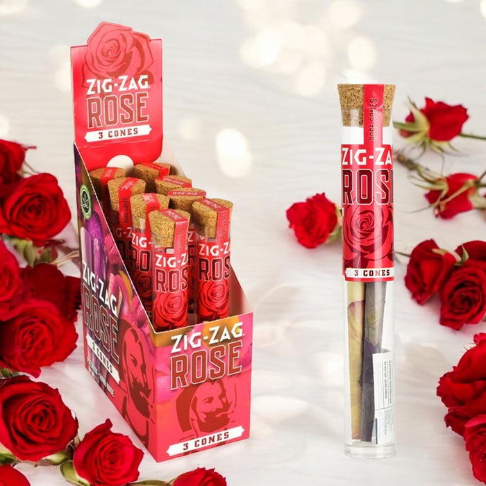 Zig-Zag Premium Rose 3pk Cones (8 Count Display)