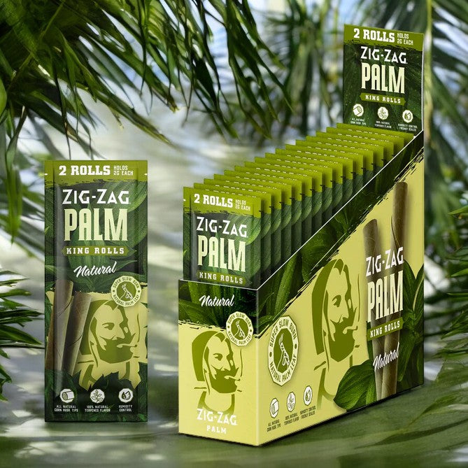 Zig Zag Palm King Rolls Natural 2 Rolls 2g Each