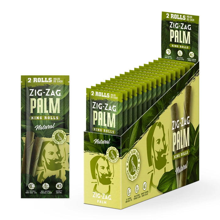 Zig Zag Palm King Rolls Natural 2 Rolls 2g Each