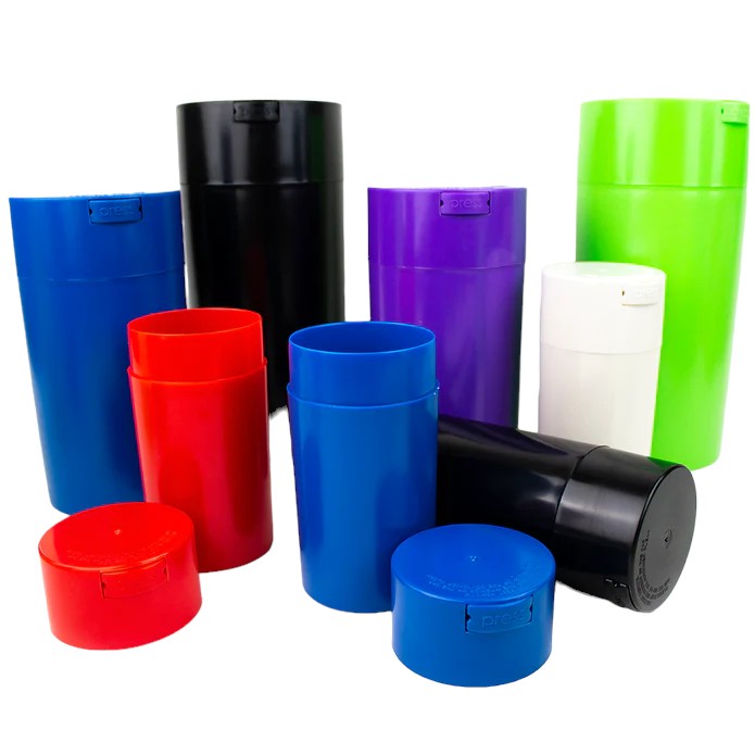 Acrylic Air Tight XL 3 in 1 Jar - Solid Color Lid and Bottom